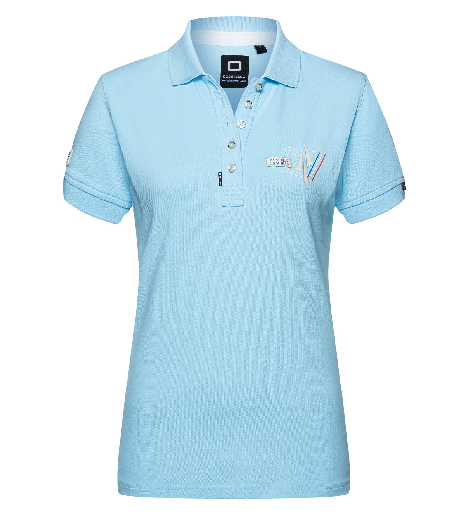 Poloshirt Damen Côte d'Azur blau XS Les Voiles d'Antibes von Les Voiles d'Antibes