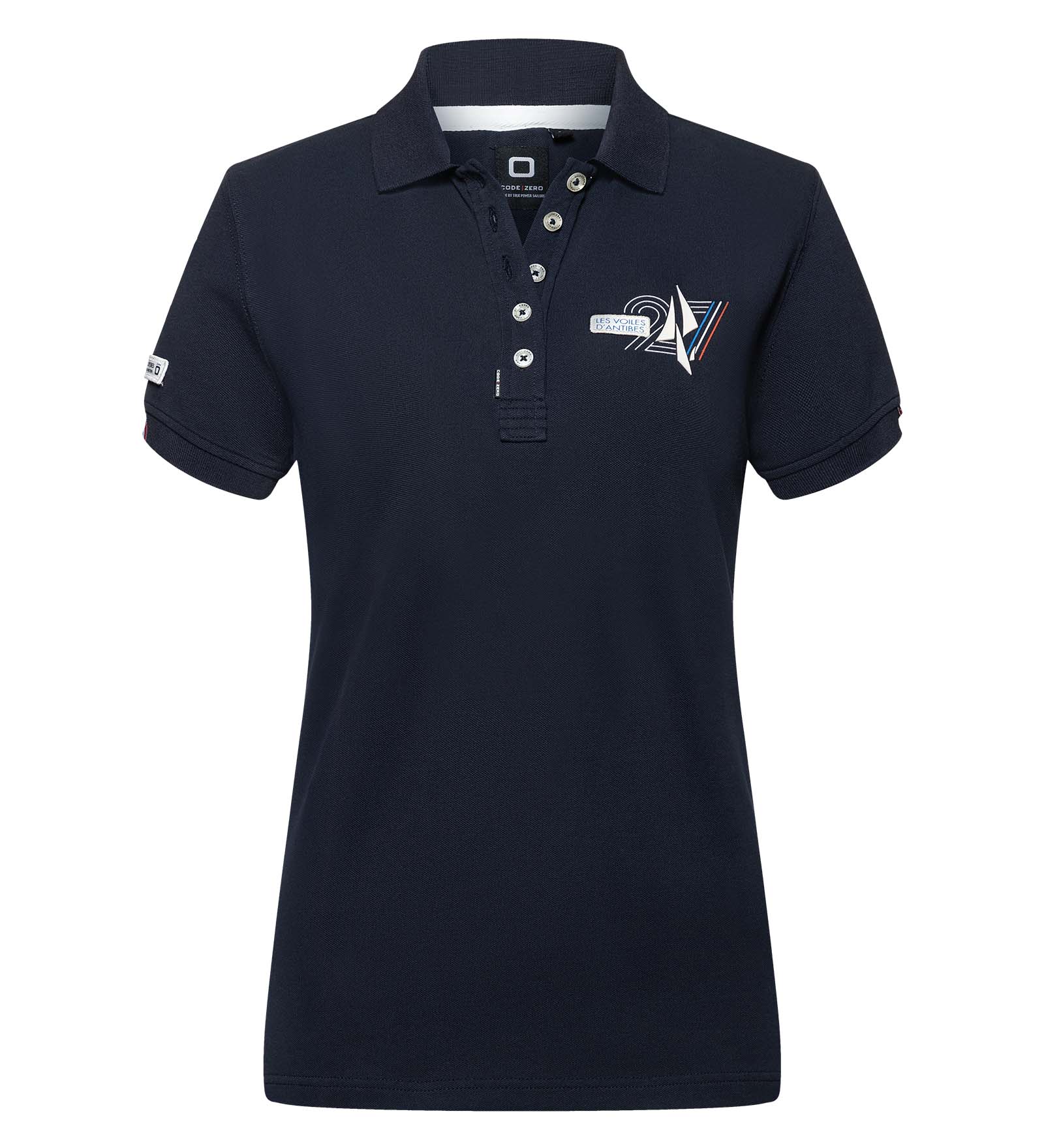 Poloshirt Damen Côte d'Azur blau XS Les Voiles d'Antibes von Les Voiles d'Antibes