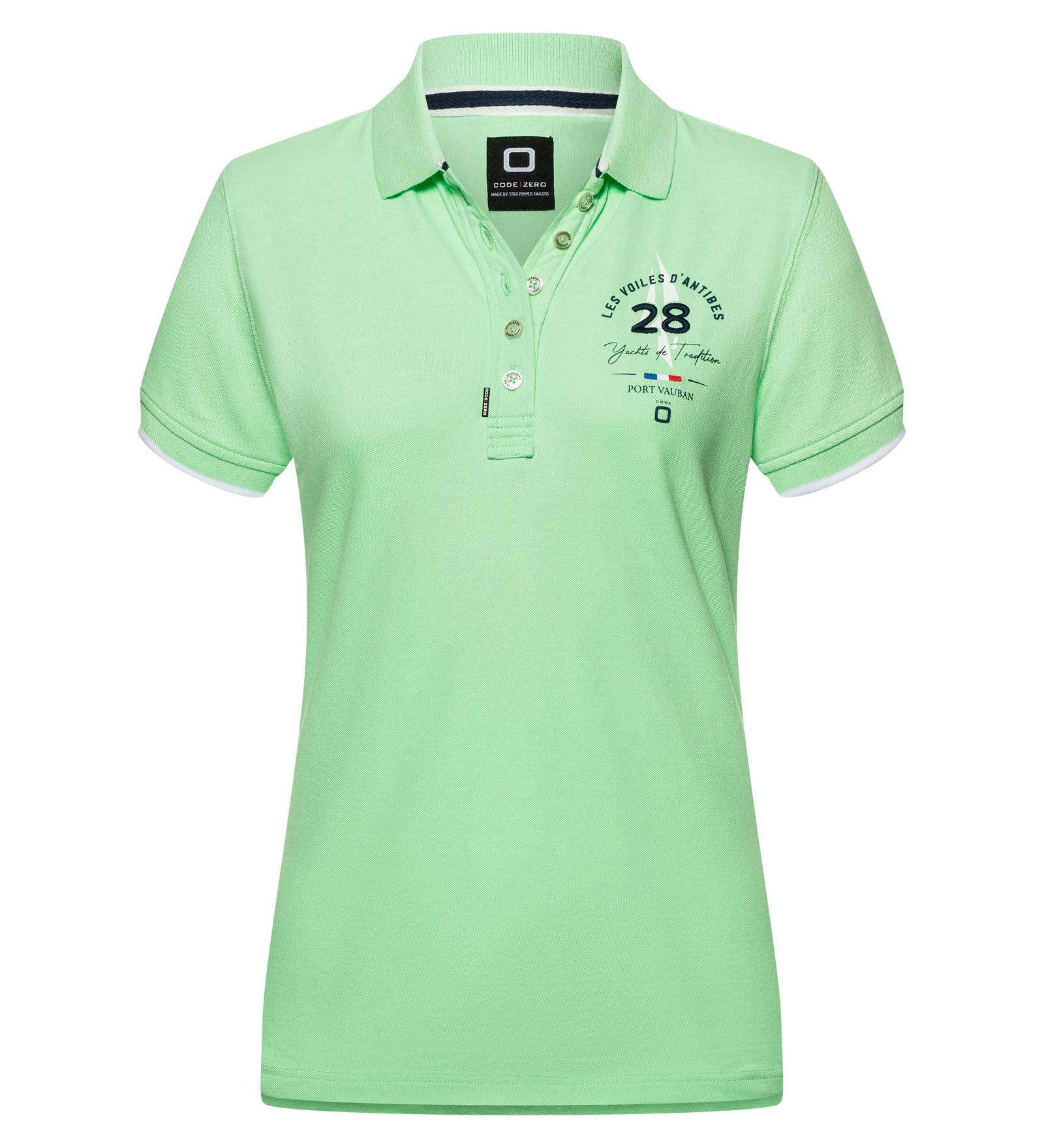 Poloshirt Damen Tradition grün XS Les Voiles d'Antibes von Les Voiles d'Antibes