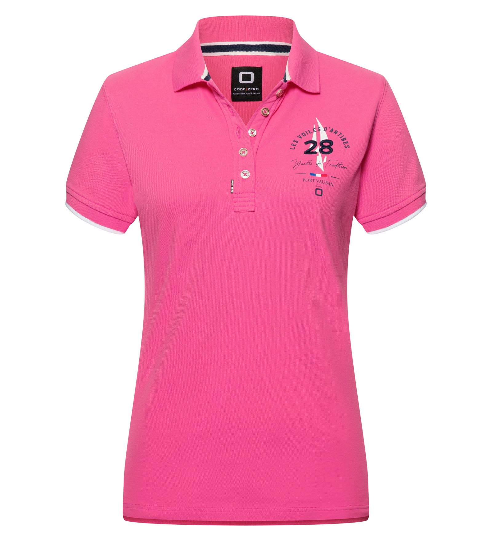 Poloshirt Damen Tradition pink XS Les Voiles d'Antibes von Les Voiles d'Antibes