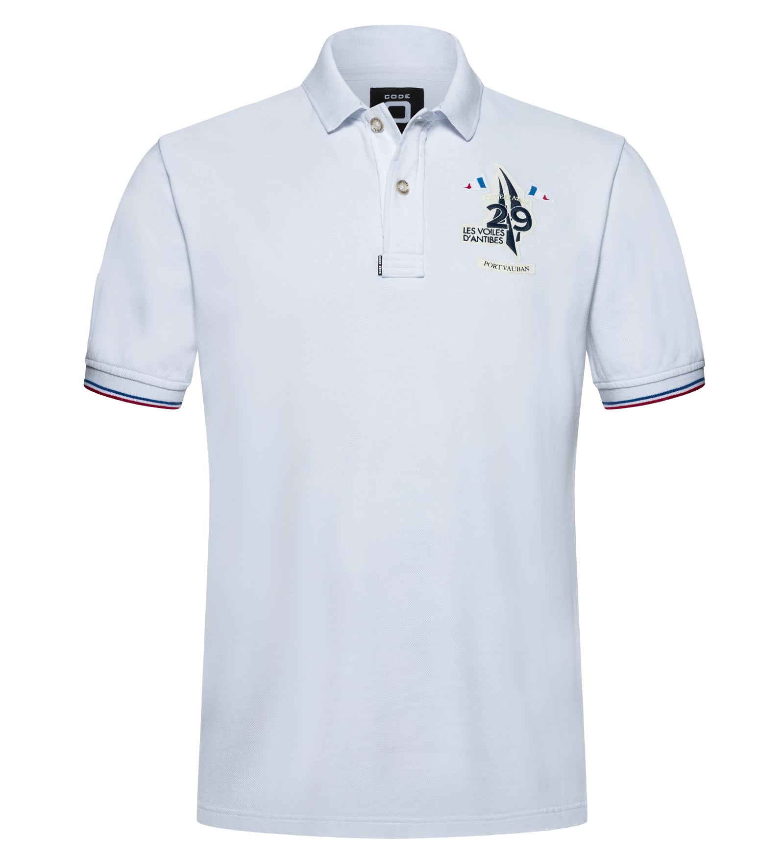 Poloshirt Herren Limited Edition weiß L Les Voiles d'Antibes von Les Voiles d'Antibes