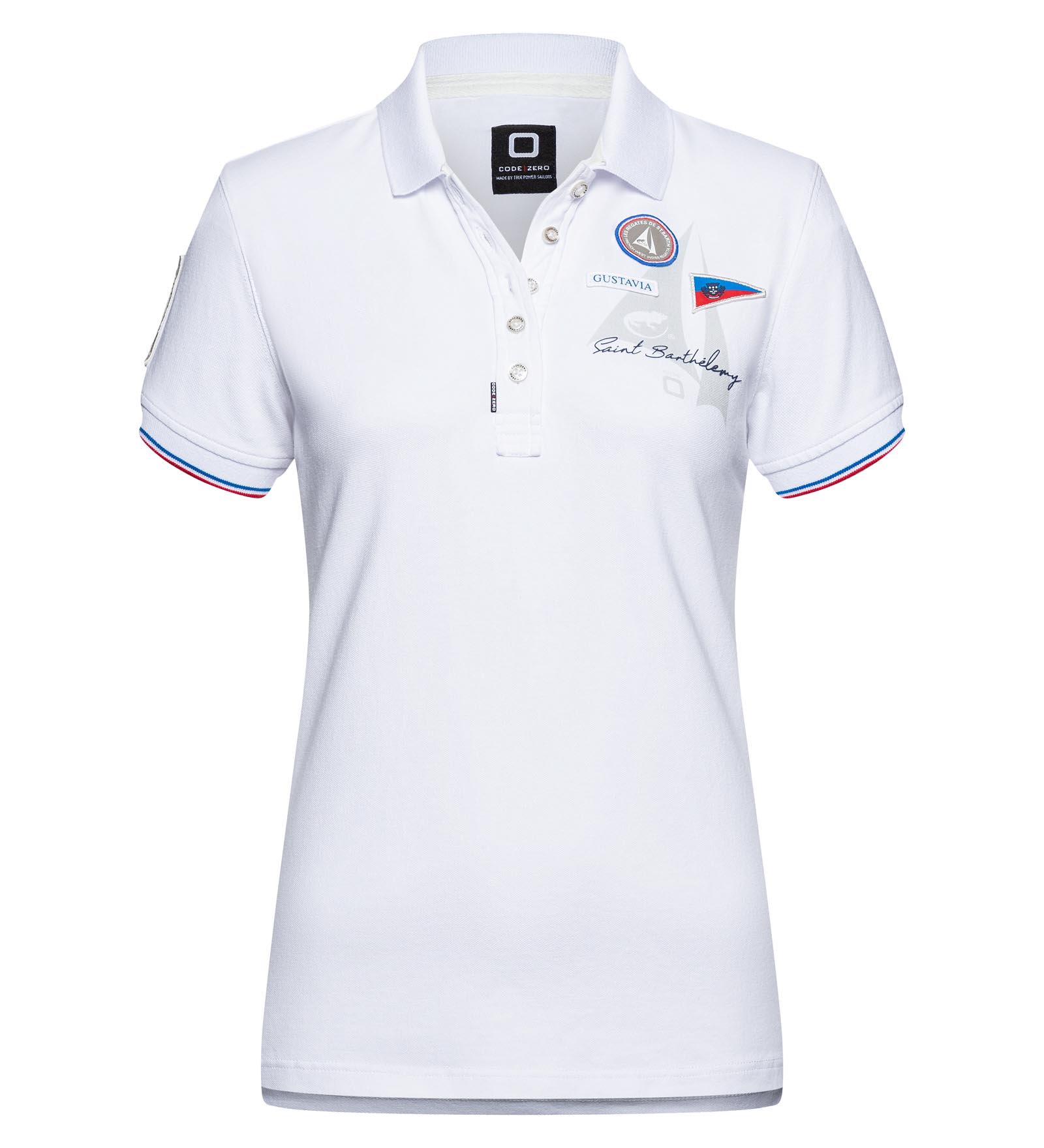 Poloshirt Damen Coastal Racing weiß S Les Voiles de St Barth von Les Voiles de St Barth