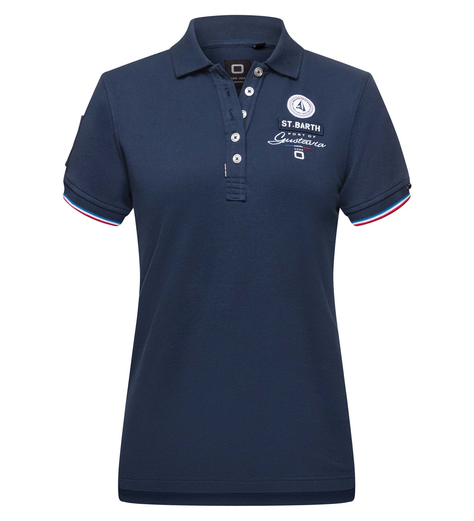 Poloshirt Damen Port de Gustavia blau L Les Voiles de St Barth von Les Voiles de St Barth