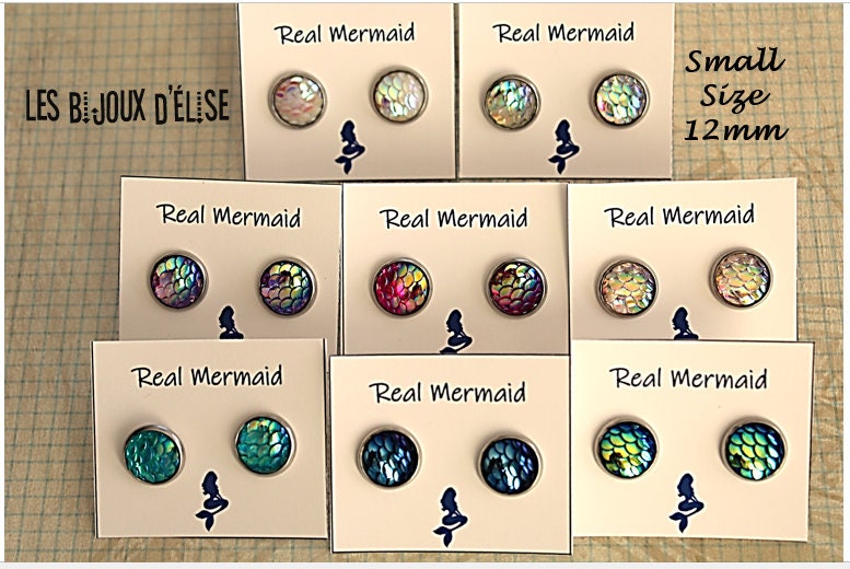 2 Paar Fischschuppen-Ohrstecker 12 Mm | Mer05 2 Paar Fischschuppen-Ohrstecker 12 Mm | Mer05 von LesBijouxdElise