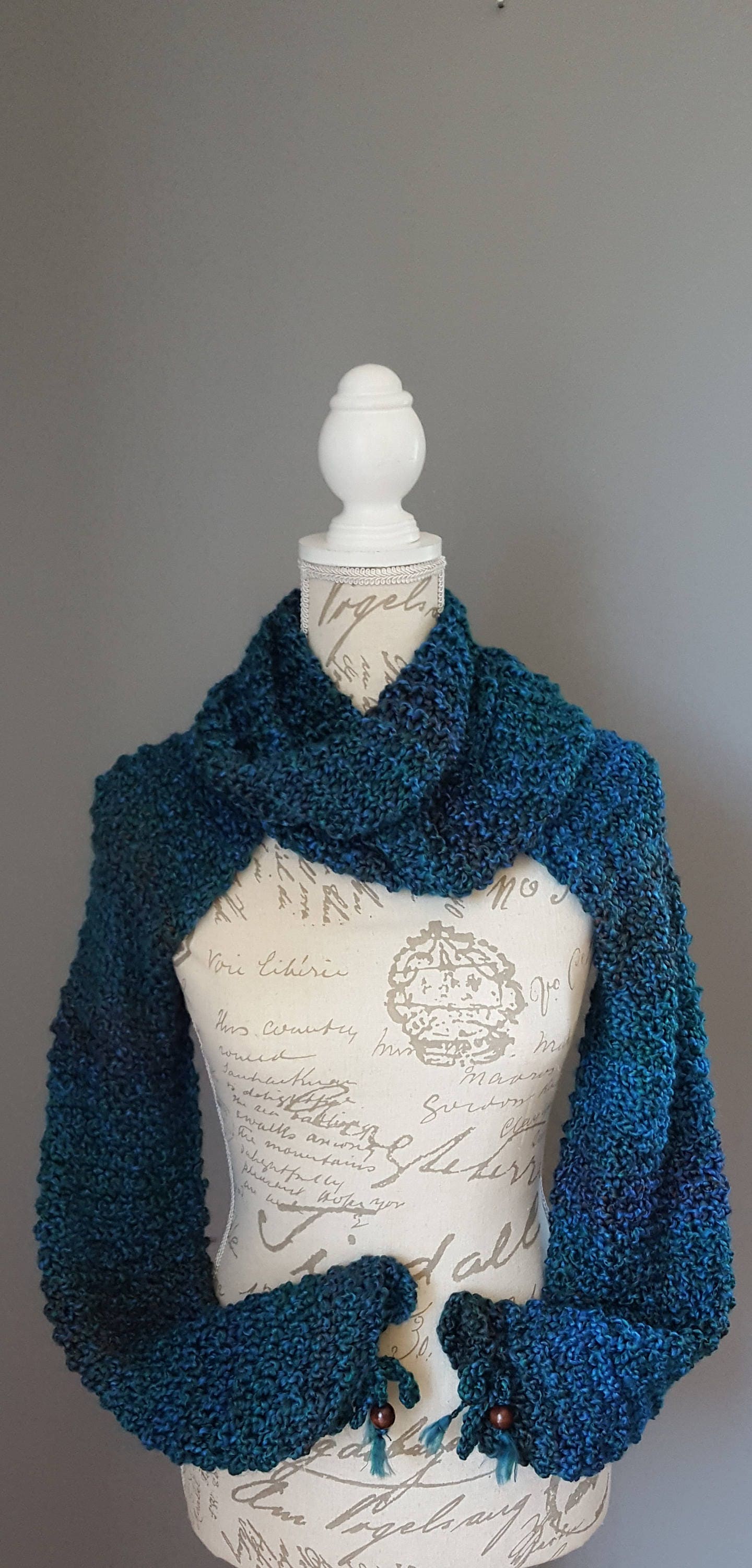 Bolero Wickelschal Für Sie Langer Bustier Schulterschal Mit Extra Langem Arm Geschenk Handgemachtes Teenager-Mädchen von LesCreationsManon