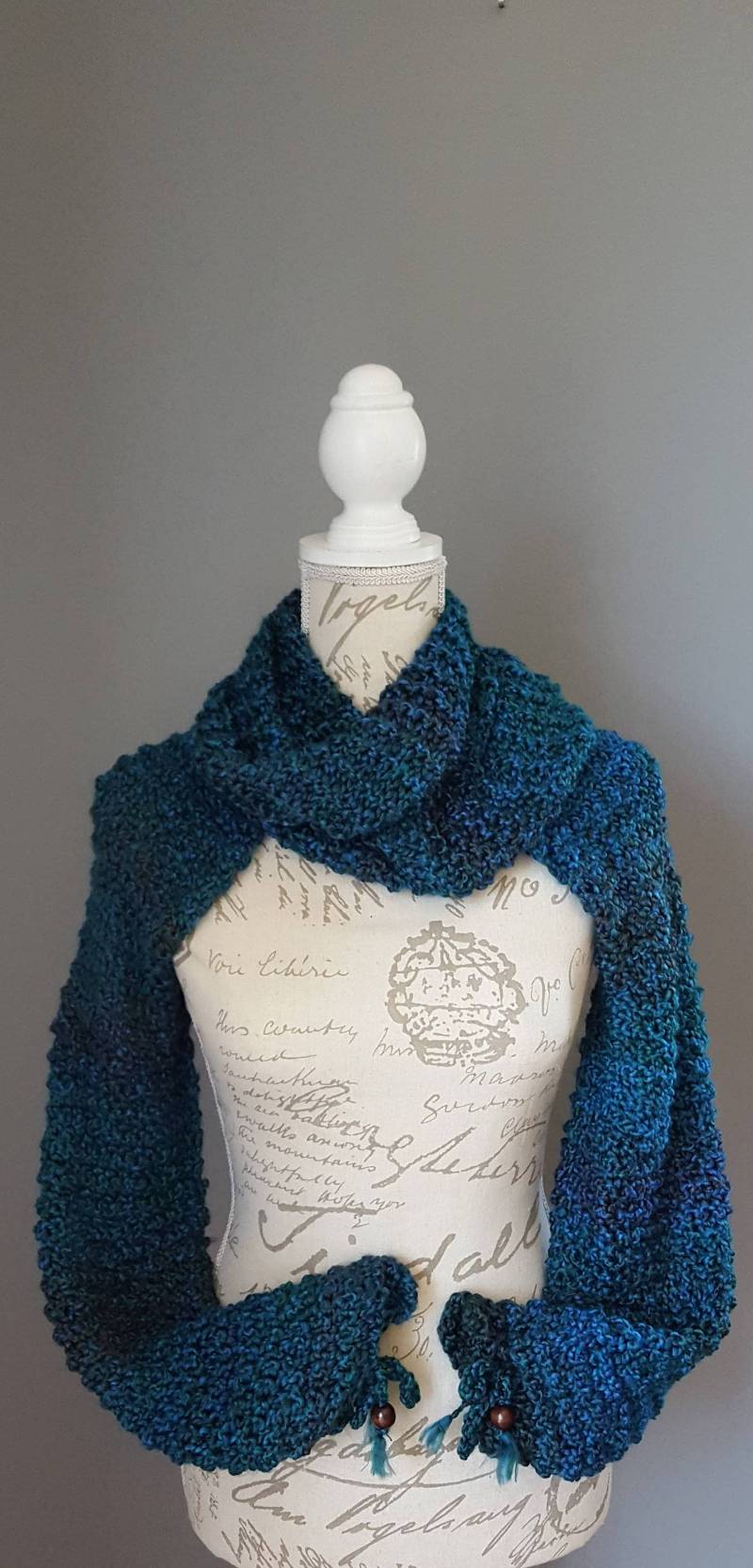 Bolero Wickelschal Für Sie Langer Bustier Schulterschal Mit Extra Langem Arm Geschenk Handgemachtes Teenager-Mädchen von LesCreationsManon