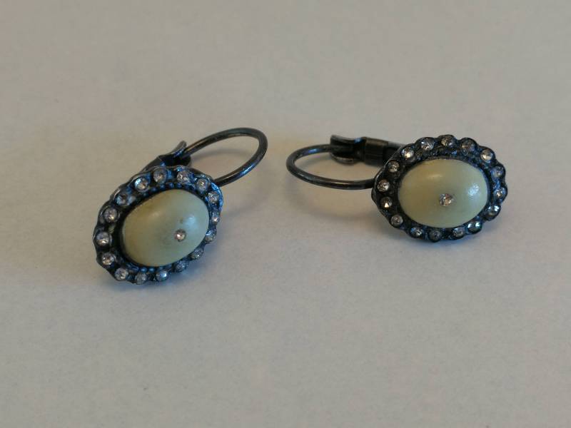 Emaille - Und Kristallsplitter-Schläferohrringe/Valentinstag Muttertag Geburtstag von LesCuriositesDeJulie