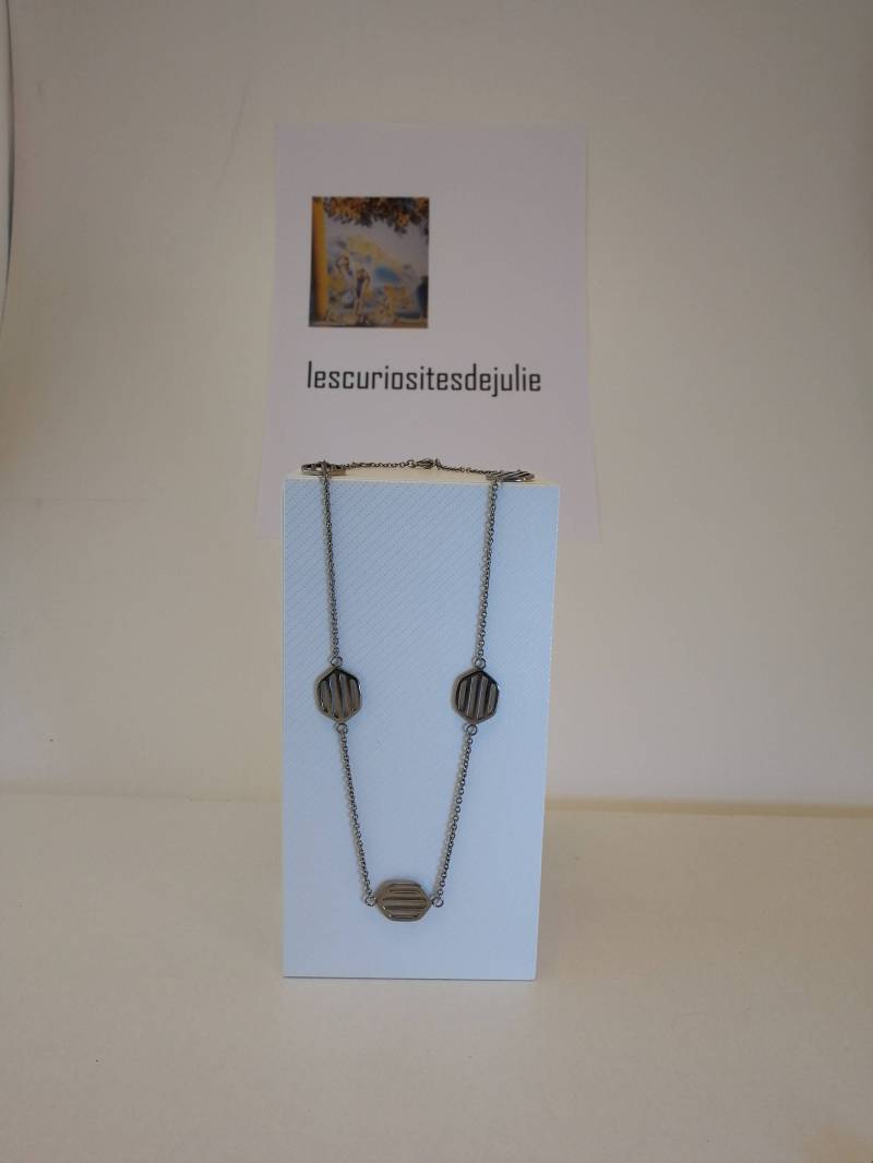 Vintage-Halskette Und Ohrringe Aus Goldenem Metall von LesCuriositesDeJulie