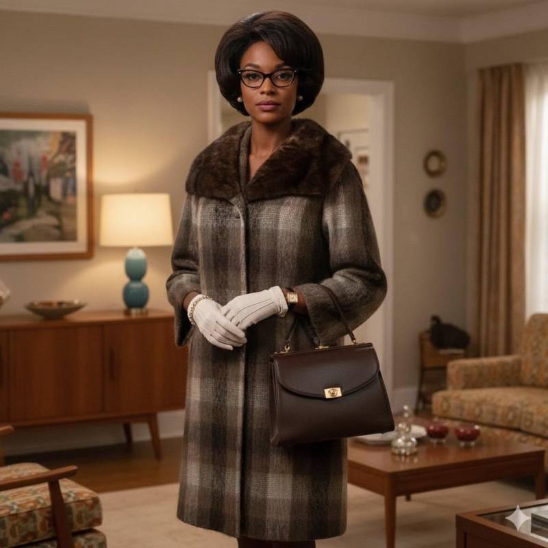 1960Er Jahre Lilli Ann Karierter Mohair Mantel | 50Er 60Er Mid Century Designer Wollmantel von LesFemmesVintageNYC