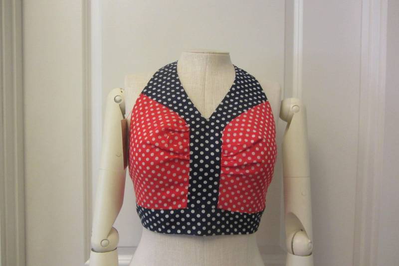 1970Er Jahre Pünktchen-Crop-Top | 70Er Retro Groovy Mod von LesFemmesVintageNYC