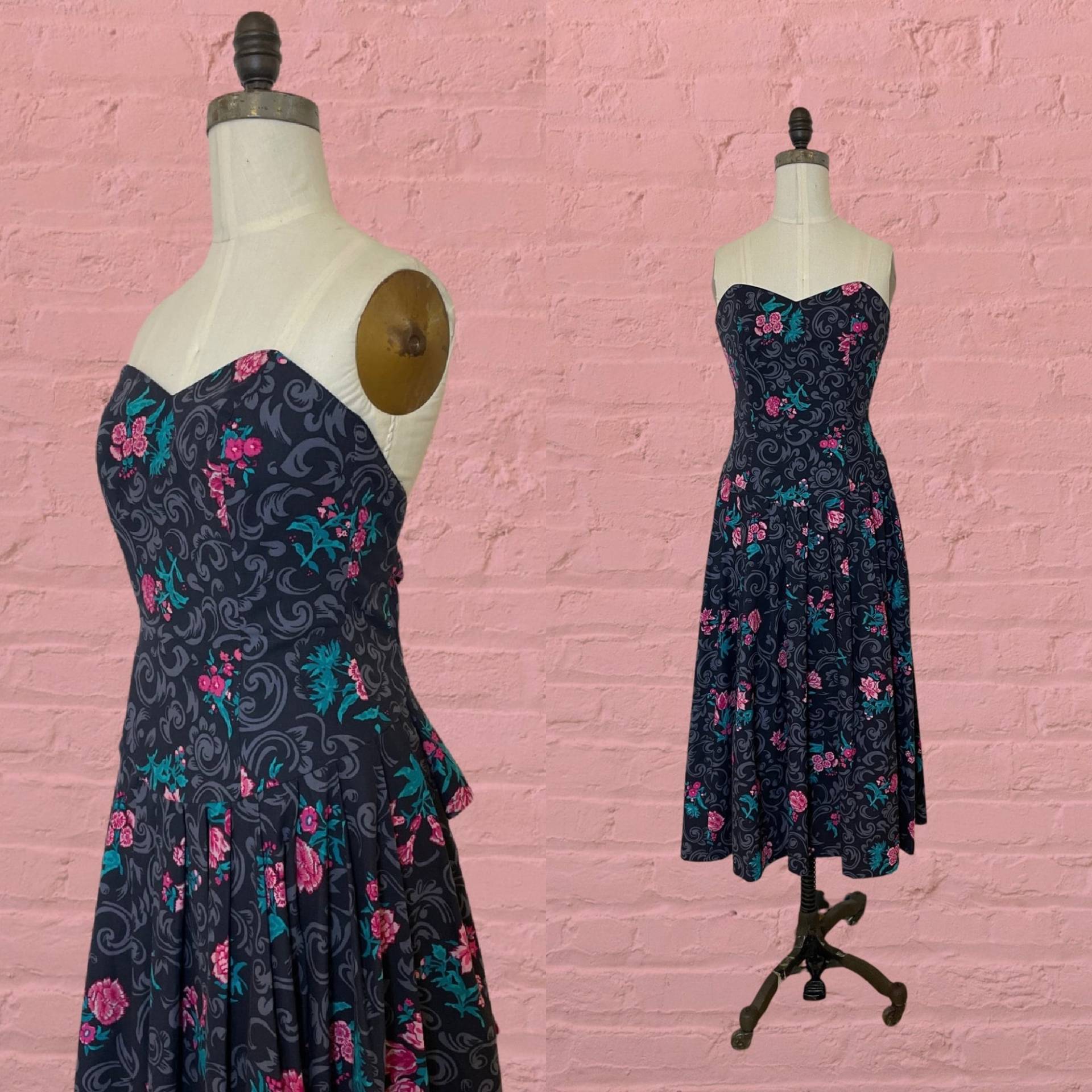 80Er Jahre Laura Ashley Blumenkleid | Tut 50Er von LesFemmesVintageNYC