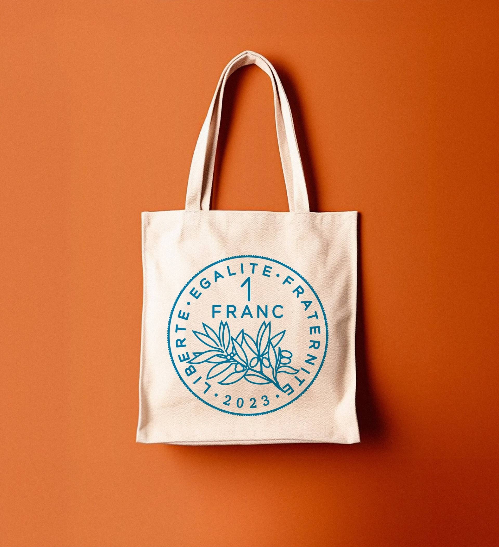 1-Franc-Einkaufstasche - Baumwolltasche, Canvas-Tasche, Einkaufstasche, Strandtasche, Franc, Nostalgie-Tasche, Münze, Lustig Bedruckte Tasche 1-Franc-Einkaufstasche - Baumwolltasche, Canvas-Tasche, Einkaufstasche, Strandtasche, Franc, Nostalgie-Tasche, Münze, Lustig Bedruckte Tasche von LesFugitives