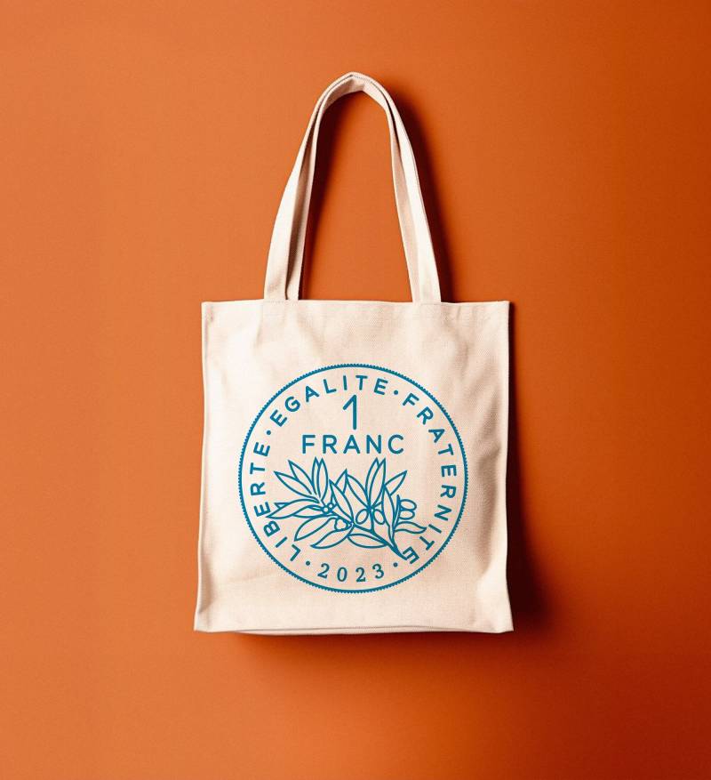 1-Franc-Einkaufstasche - Baumwolltasche, Canvas-Tasche, Einkaufstasche, Strandtasche, Franc, Nostalgie-Tasche, Münze, Lustig Bedruckte Tasche 1-Franc-Einkaufstasche - Baumwolltasche, Canvas-Tasche, Einkaufstasche, Strandtasche, Franc, Nostalgie-Tasche, Münze, Lustig Bedruckte Tasche von LesFugitives