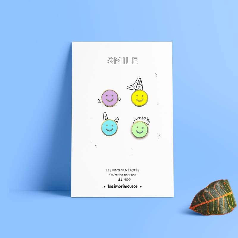 Anstecknadeln, Broschen, Schmuck - Smiley X4 Gewinner von LesImprimeuses