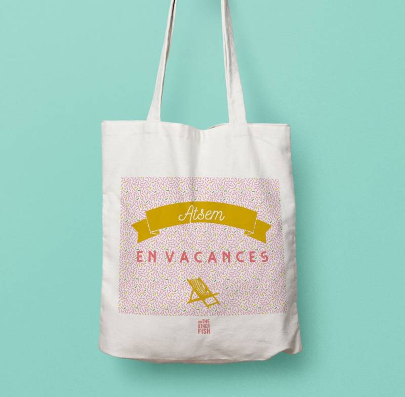 Geschenk Atsem Tasche Zu Passen - "Atsem Im Urlaub" von LesImprimeuses