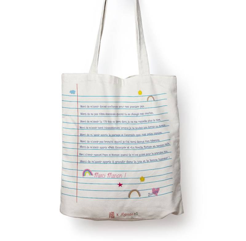 Personalisierte Tasche Meister Geschenk - "Danke, Dass Sie Mir Helfen, Wachsen" von LesImprimeuses