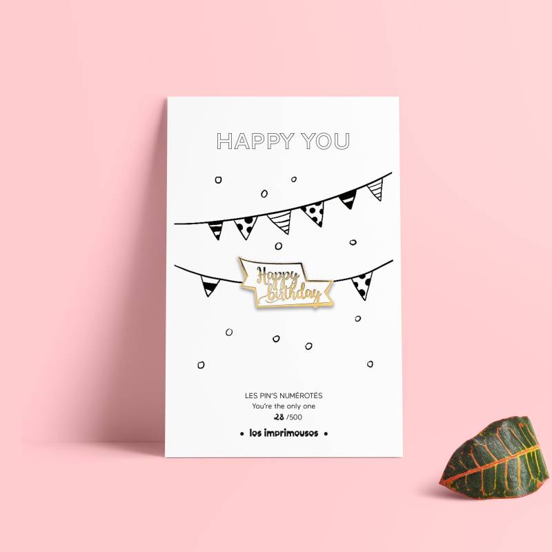 Pin's, Brosche, Schmuck - Alles Gute Zum Geburtstag Pin's Happy You von LesImprimeuses