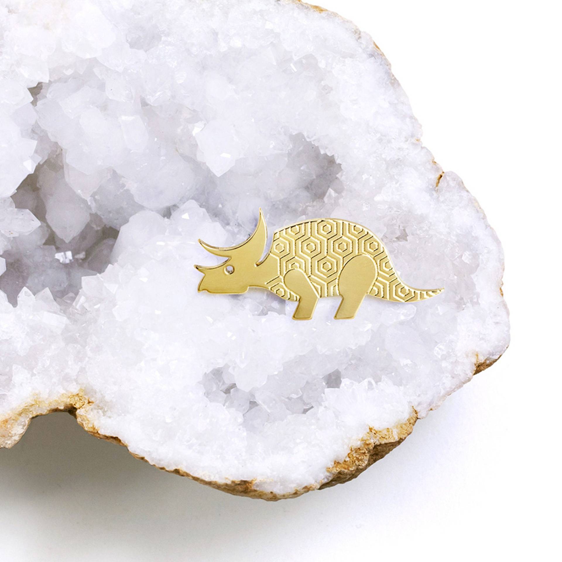 Triceratops Gold - Oder Silbernadel von LesNaturalistes