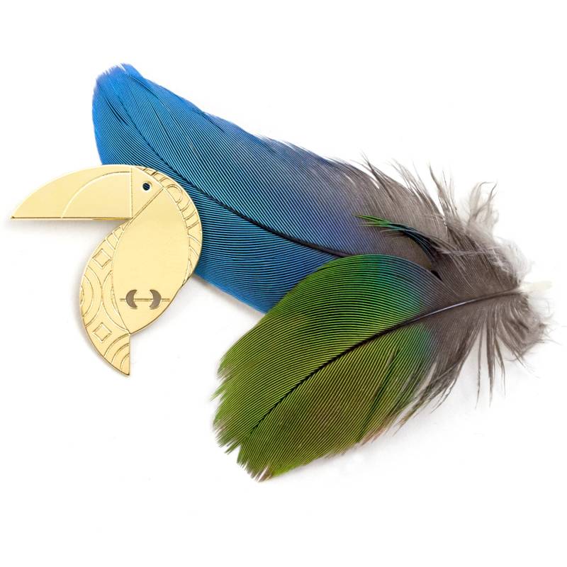 Tukan-Anstecknadel Aus Gold Oder Silber Tukan-Anstecknadel Aus Gold Oder Silber von LesNaturalistes
