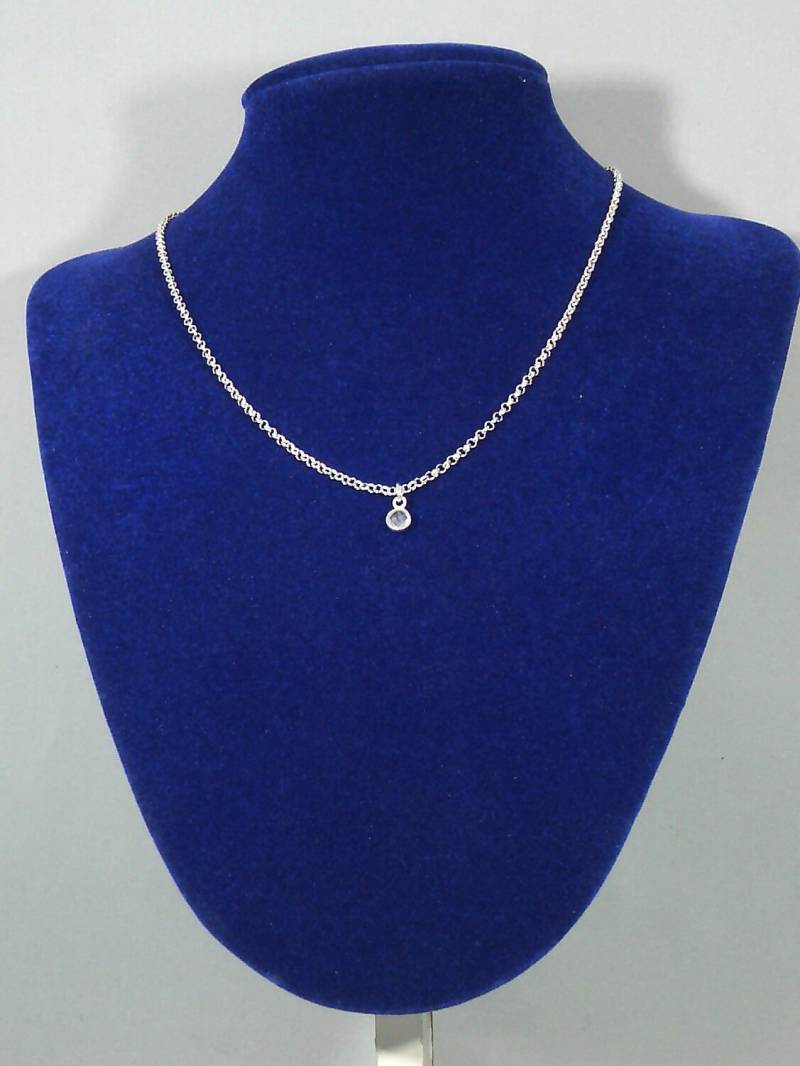 Kleine Facettierte Anhängerkette Mit Halbedelstein Und 925Er Silber von LesPascotines