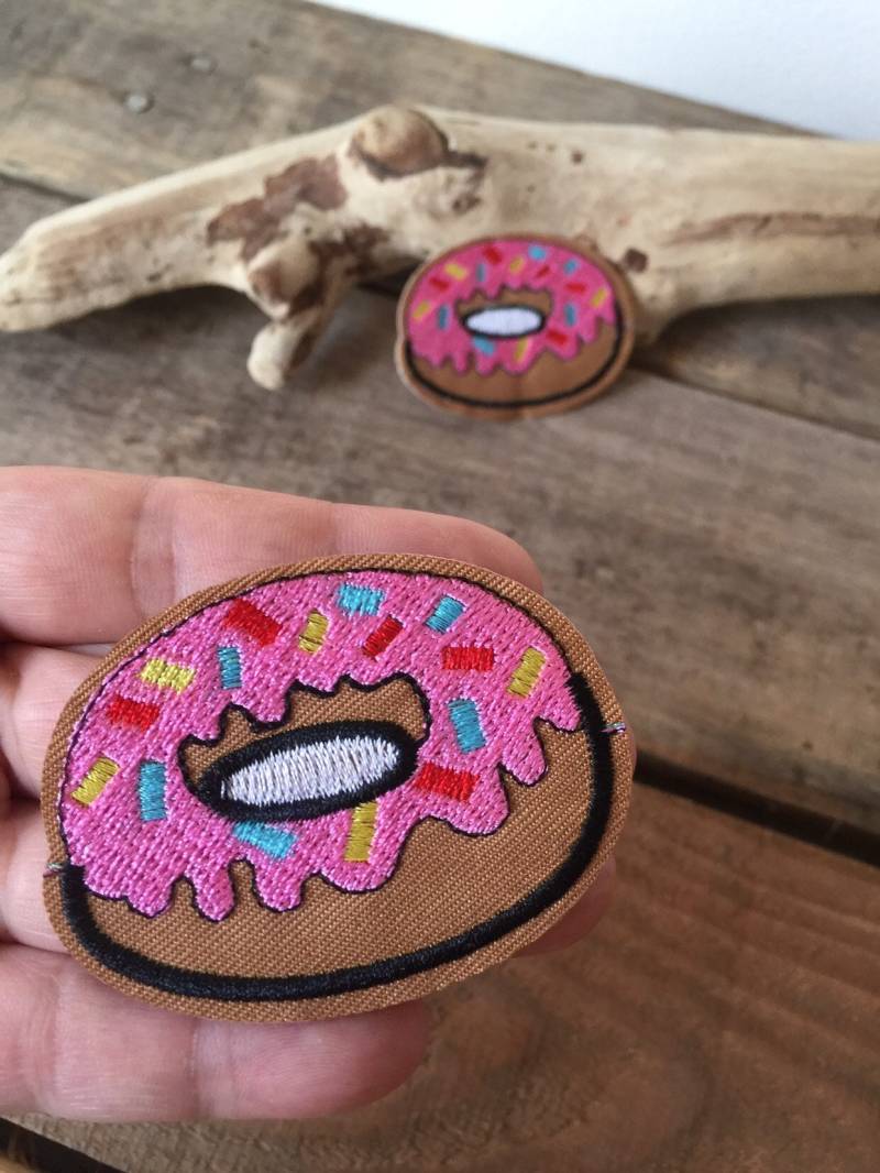 Bestickter Aufnäher, Donut-Aufnäher Zum Aufbügeln, Applikation von LesPerlesdeMiranda