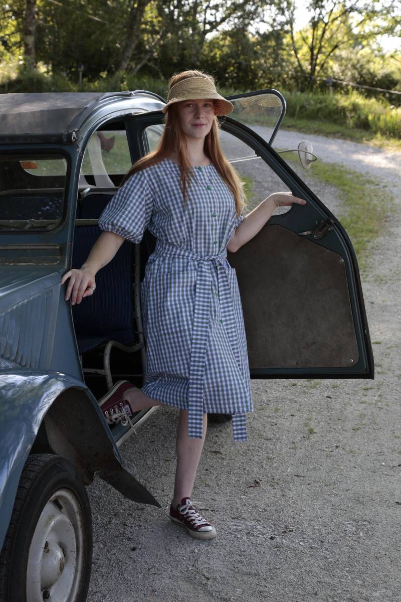 Mabel Kleid-Vintage Karierter Stoff-Haus Kollektion Mabel Kleid-Vintage Karierter Stoff-Haus Kollektion von LesSuffragettes