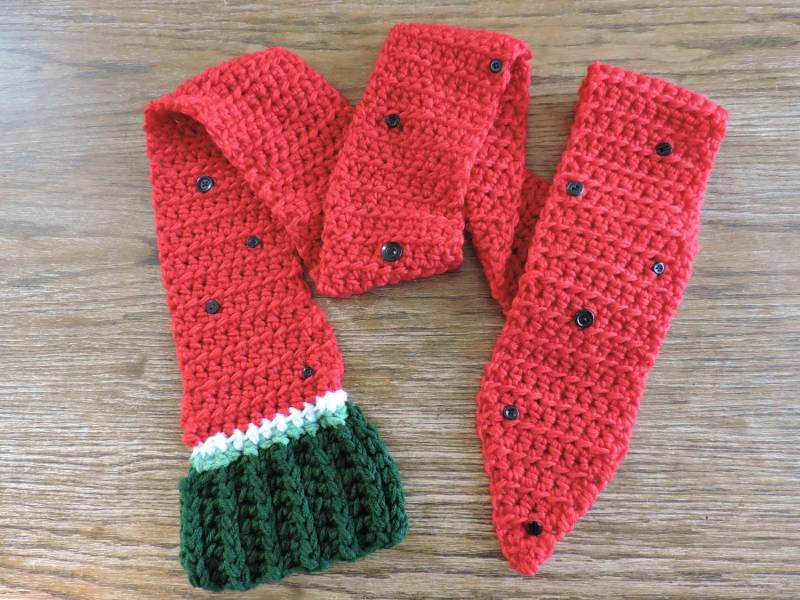 Wassermelonen-Schal Nach Maß, Wassermelonen-Sommer-Obst-Schal von LesTuquesDeStephanie