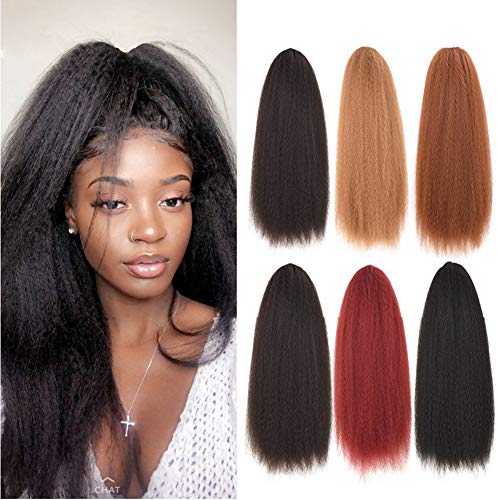 Lesafe Afro-Puff Kinky Straight Drawstring Pferdeschwanz Synthetisch Elastic Band Pony Tail Haarverlängerung #2# 22 Zoll (55,9 cm) für Frauen von LesafeV