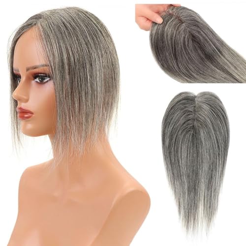 Mini-Haaraufsatz mit französischem Pony, 45 cm, synthetisches glattes Haarteil für Damen, Clip-in-Haarverlängerung für den täglichen Gebrauch (613#) von LesafeV