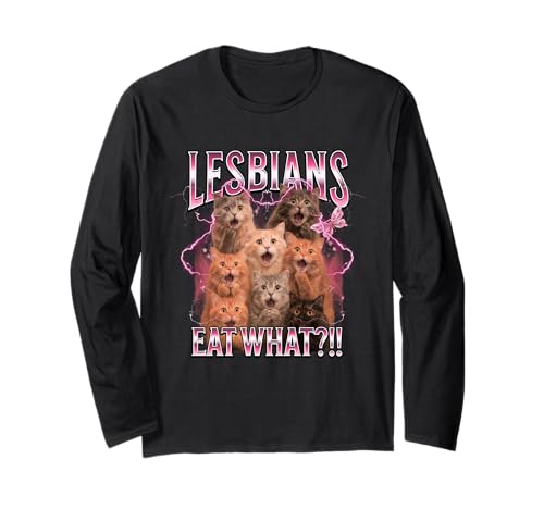 Lesben Essen was lustige Katze Gay Pride LGBTQ Wortspiel Männer Frauen Langarmshirt Lesben Essen was lustige Katze Gay Pride LGBTQ Wortspiel Männer Frauen Langarmshirt von Lesbians Funny Pussy Cat Bootleg Meme LGBTQ