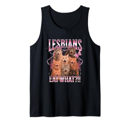 Lesben Essen was lustige Katze Gay Pride LGBTQ Wortspiel Männer Frauen Tank Top Lesben Essen was lustige Katze Gay Pride LGBTQ Wortspiel Männer Frauen Tank Top von Lesbians Funny Pussy Cat Bootleg Meme LGBTQ