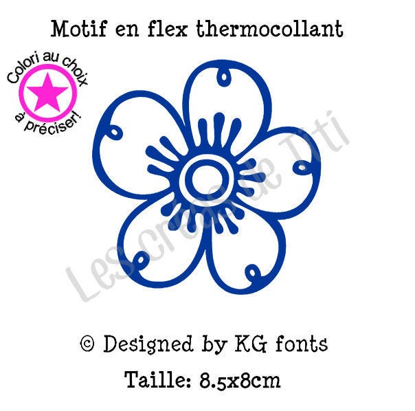 Angewandte Schnittstellen "Flower 4", Thermoflex Grund Flex, Hitze, Hitze-Transfer-Dekoration, Blume Flex Angewandte Schnittstellen "Flower 4", Thermoflex Grund Flex, Hitze, Hitze-Transfer-Dekoration, Blume Flex von Lescreasdetiti