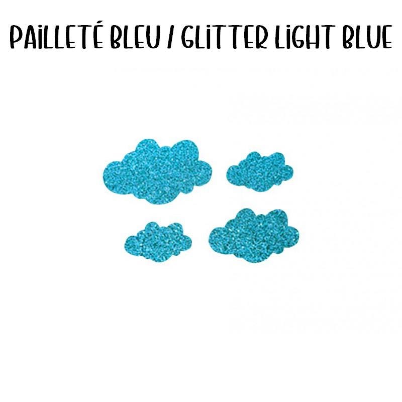 Bügelapplikation "Wolken X4", Thermoflex, Bügelmotiv Flex, Bügeltransfer, Deko-Aufbügler, Wolke Flex Bügelapplikation "Wolken X4", Thermoflex, Bügelmotiv Flex, Bügeltransfer, Deko-Aufbügler, Wolke Flex von Lescreasdetiti