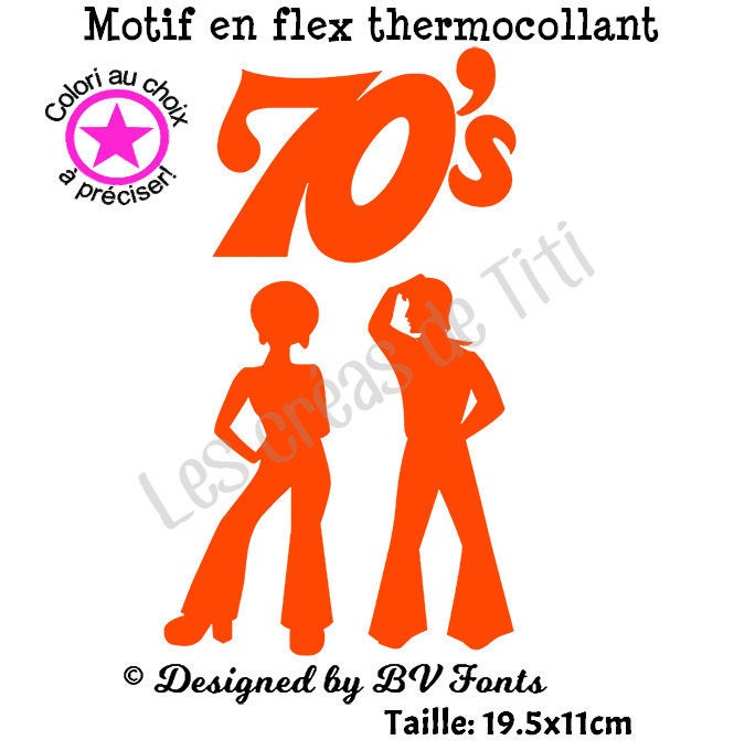 Disko Flex Angewendet "Silhouette Disco", Thermoflex, Anbindung Flex Muster Und Wärmeübertragung, Deco-Anbindung Disko Flex Angewendet "Silhouette Disco", Thermoflex, Anbindung Flex Muster Und Wärmeübertragung, Deco-Anbindung von Lescreasdetiti