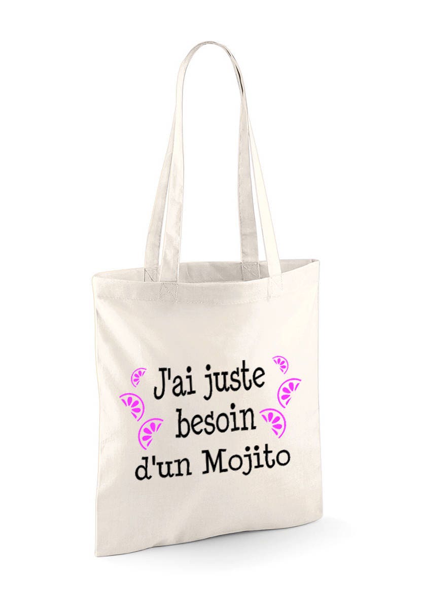 Tote Bag Mojito, Handwerklichen Kennzeichnung in Flex, Anbindung Tasche Shopper, Einkaufstasche, Humor, Tragetasche, Einkaufen, Shopping-Bag Tote Bag Mojito, Handwerklichen Kennzeichnung in Flex, Anbindung Tasche Shopper, Einkaufstasche, Humor, Tragetasche, Einkaufen, Shopping-Bag von Lescreasdetiti