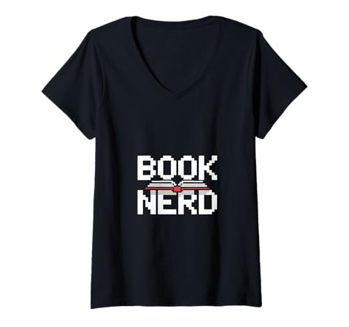 Damen Book Nerd Leseratte Bibliophile Lesen Bücher Spruch T-Shirt mit V-Ausschnitt Damen Book Nerd Leseratte Bibliophile Lesen Bücher Spruch T-Shirt mit V-Ausschnitt von Lesen Bücher Bibliophile Literatur Nerd Spruch