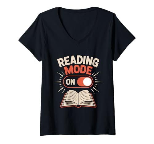 Damen Lesemodus An Reading Mode On Buchwurm Bibliophile Bücher T-Shirt mit V-Ausschnitt Damen Lesemodus An Reading Mode On Buchwurm Bibliophile Bücher T-Shirt mit V-Ausschnitt von Leseratte Buchliebhaber Bibliophile Lesezeit