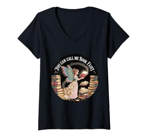 Damen You Can Call Me Book Fairy Lesen Sie magisches Hobby |- T-Shirt mit V-Ausschnitt Damen You Can Call Me Book Fairy Lesen Sie magisches Hobby |- T-Shirt mit V-Ausschnitt von Leserfantasie und Vorstellungskraft