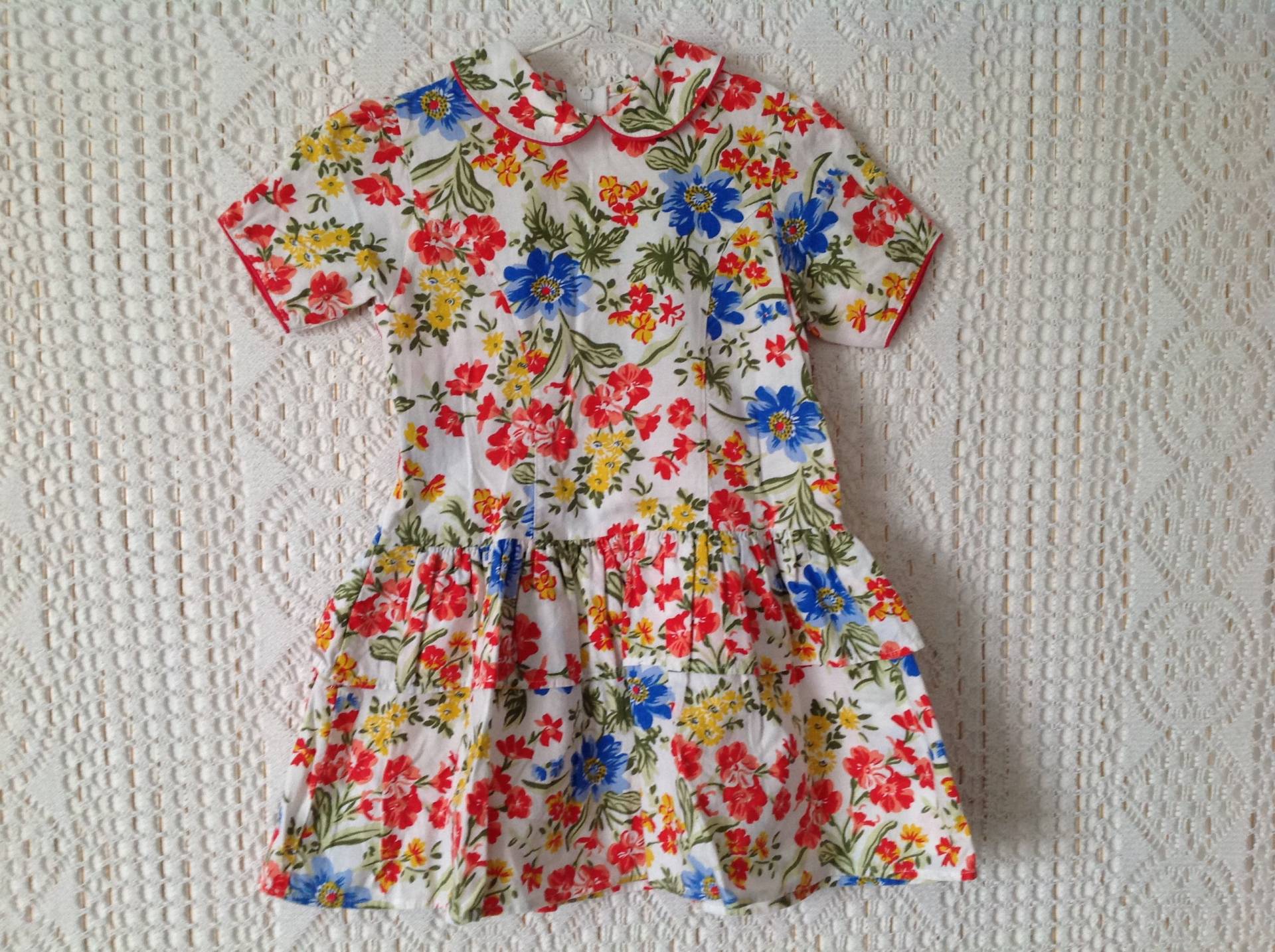 Kleid Fleurie Kind 3 Jahre Vintage von Lesfeuxantiques
