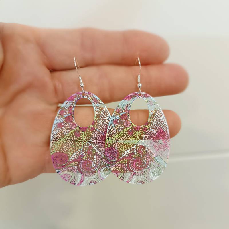 Filigrane Bunt Ohrringe Hängend Leicht Blumen Ornament Boho Filigrane Bunt Ohrringe Hängend Leicht Blumen Ornament Boho von LesinjaLaden