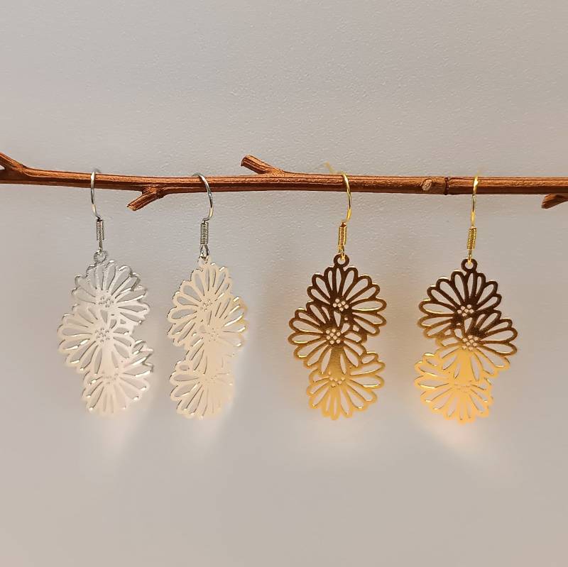 Filigrane Ohrringe Hängend Leicht Ornament Geschenkbox, Etui, Boho von LesinjaLaden