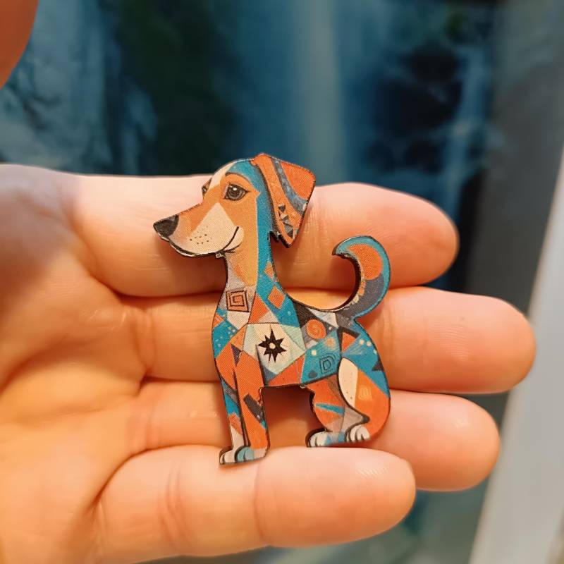 Hund Brosche Anstecker Pin Vintage Acryl Lasercut Hund Brosche Anstecker Pin Vintage Acryl Lasercut von LesinjaLaden