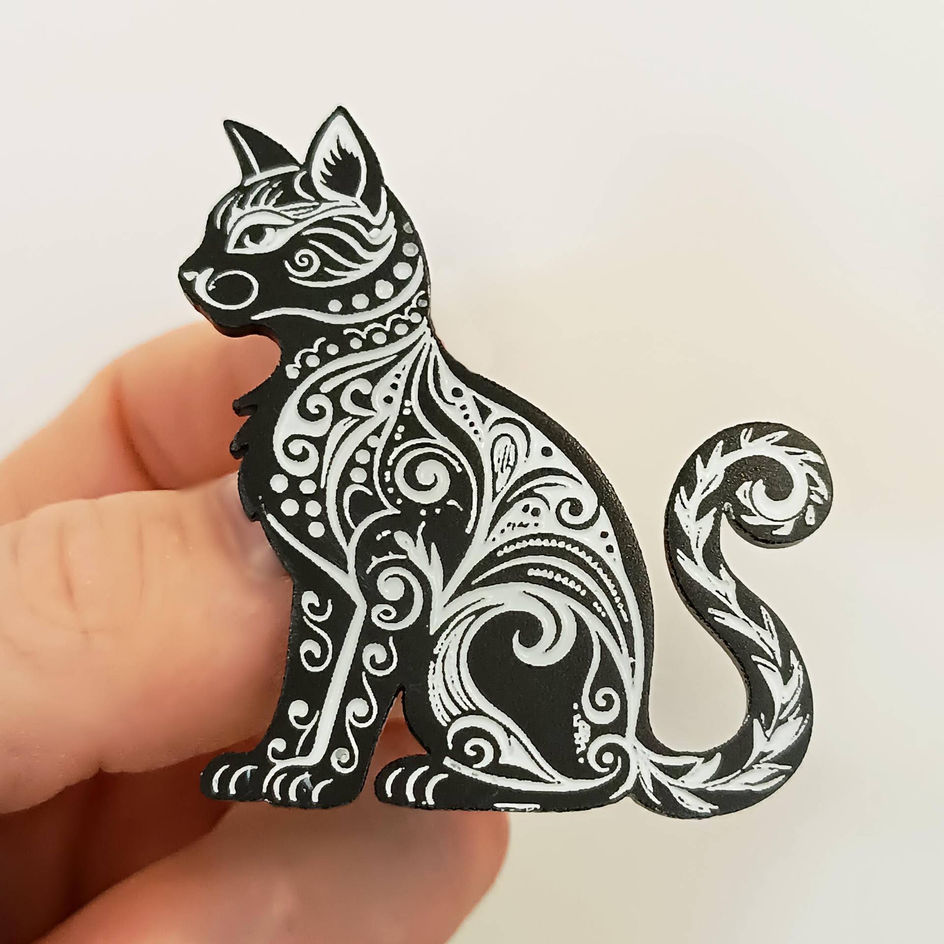 Katze Abstrakt, Brosche, Lasergravur, Anstecker Pin Vintage Acryl Katze Abstrakt, Brosche, Lasergravur, Anstecker Pin Vintage Acryl von LesinjaLaden
