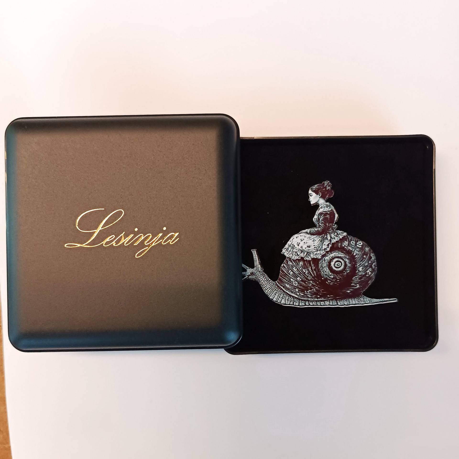 Mädchen Reitet Auf Einer Schnecke, Brosche Anstecker Pin Vintage Acryl Lasercut Mädchen Reitet Auf Einer Schnecke, Brosche Anstecker Pin Vintage Acryl Lasercut von LesinjaLaden