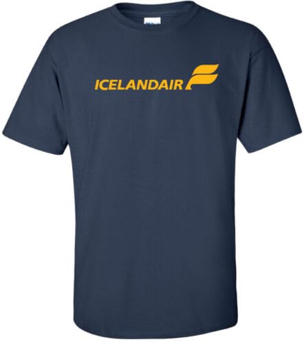 Icelandair Retro Logo Icelandic Airline T-Shirt Blue XL Icelandair Retro Logo Icelandic Airline T-Shirt Blue XL von Lesley