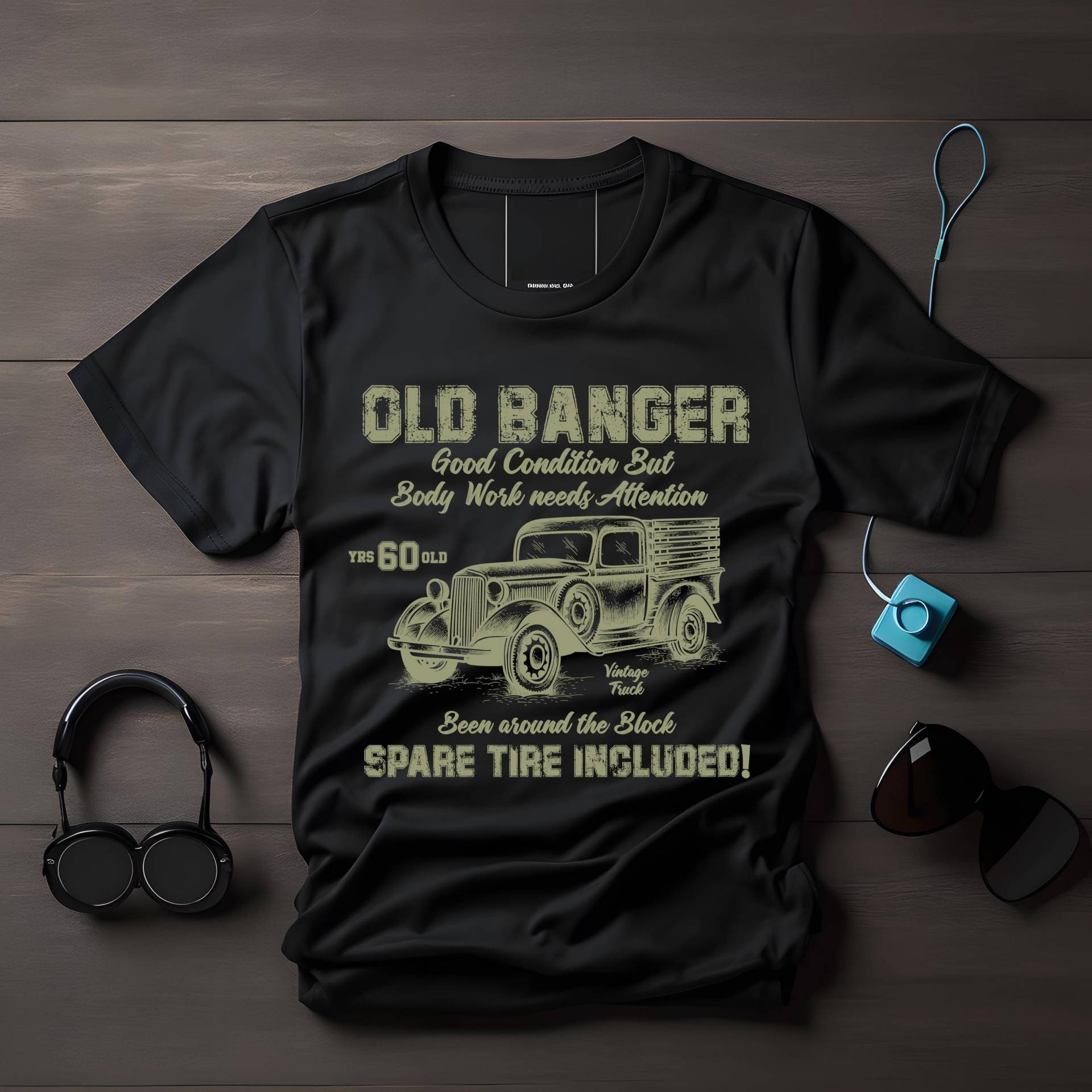 60. Geburtstag Vintage Old Banger 60 Jahre Alt Männer Geschenk Retro T-Shirt, Lustiges Für Männer, Oldtimer T-Shirt von LesleysPrintFrenzy