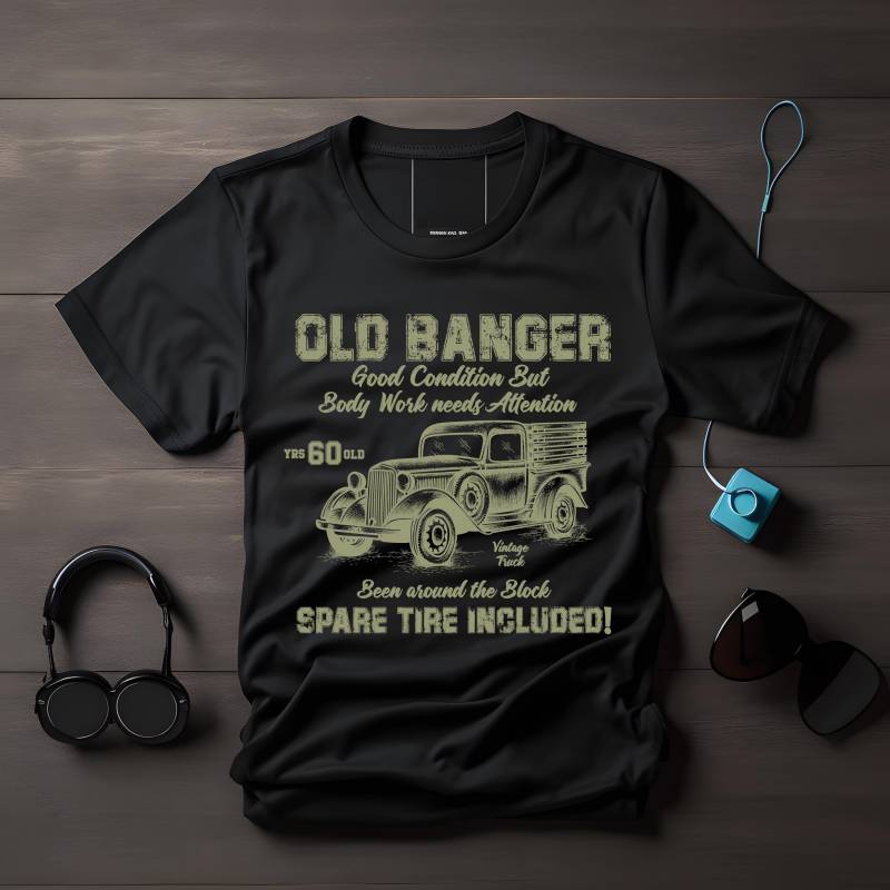 60. Geburtstag Vintage Old Banger 60 Jahre Alt Männer Geschenk Retro T-Shirt, Lustiges Für Männer, Oldtimer T-Shirt von LesleysPrintFrenzy