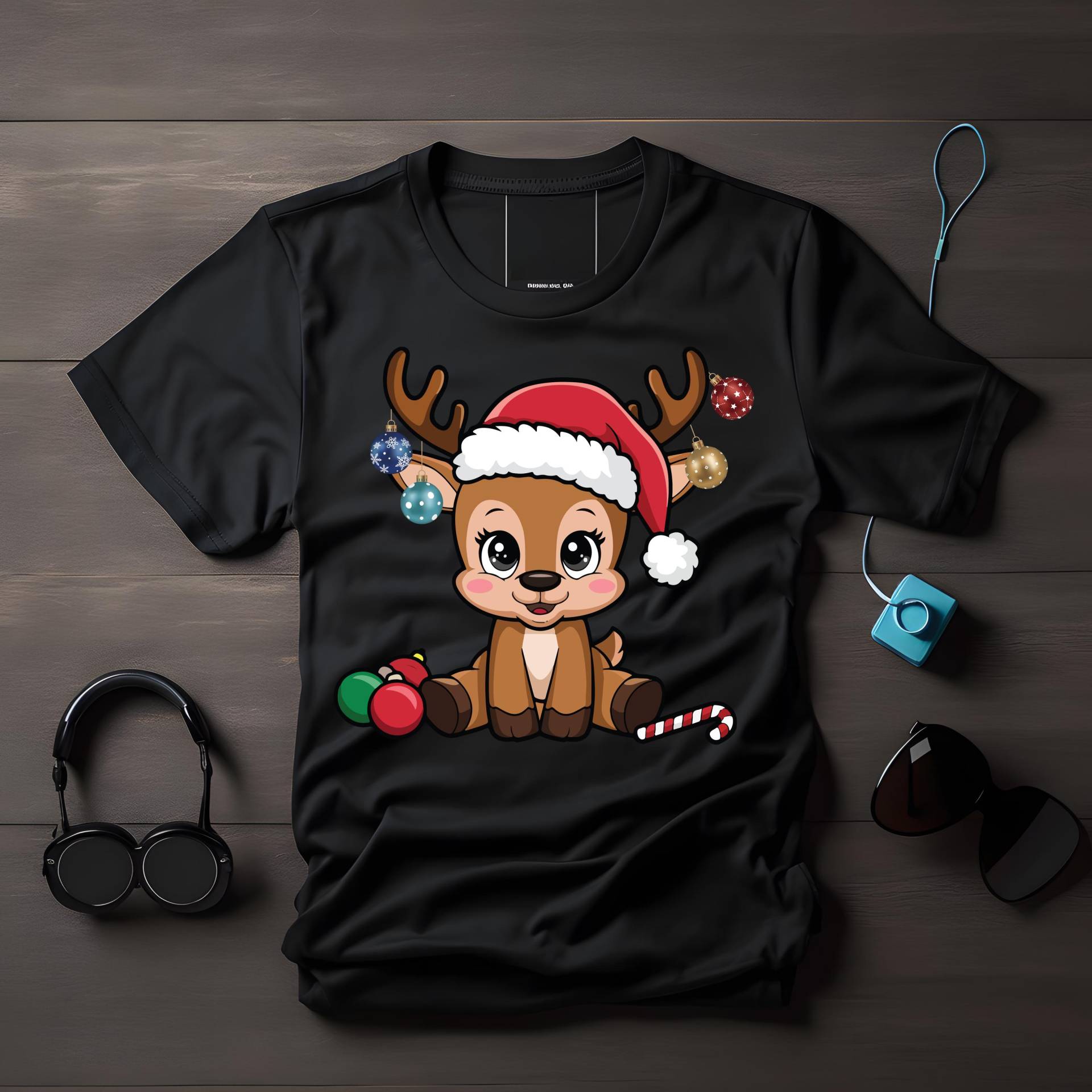 Lustiges Rentier Weihnachts T-Shirt, Christmas Geschenk, Coole Weihnachtsmode, Festliche Sprüche Shirt, Weihnachten Witz, Party Outfit, Xmas von LesleysPrintFrenzy