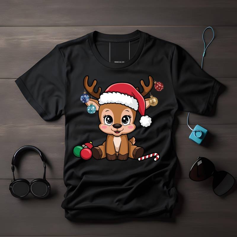 Lustiges Rentier Weihnachts T-Shirt, Christmas Geschenk, Coole Weihnachtsmode, Festliche Sprüche Shirt, Weihnachten Witz, Party Outfit, Xmas von LesleysPrintFrenzy