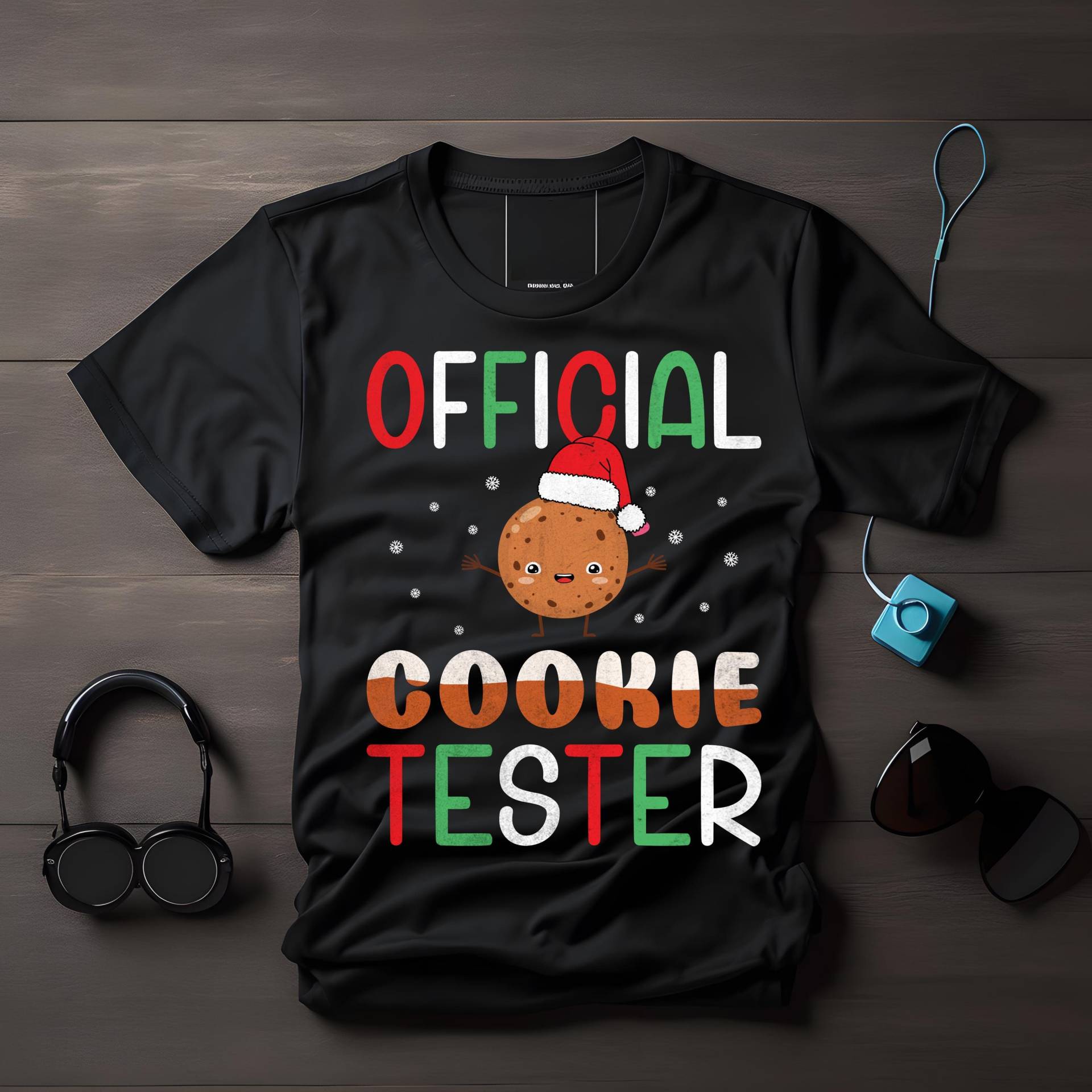 Official Cookie Tester, Lustiges Weihnachts-Cookie, Weihnachts T-Shirt Für Keks-Liebhaber, Humorvolles Weihnachtsgeschenk Die Festtage von LesleysPrintFrenzy